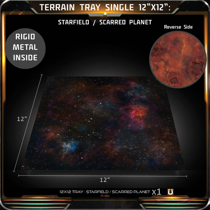 Terrain Tray Single 12"x12": Starfield / Tech floor